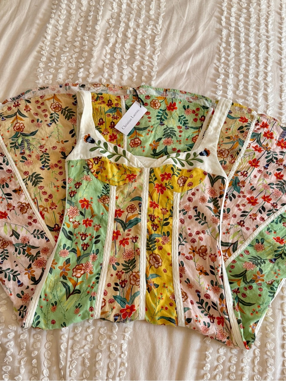 Christian Lacroix Floral Corset Dress